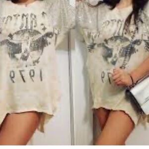 We The Free Graphic Tee in Cream and Black